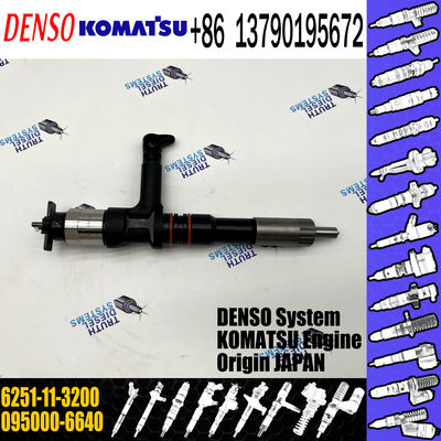Denso fuel injector 095000-6640 6251-11-3200 with stock available and fast delivery for KOMATSU