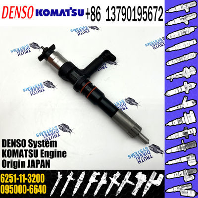 Denso fuel injector 095000-6640 6251-11-3200 with stock available and fast delivery for KOMATSU