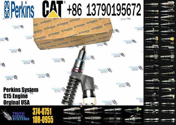 Construction Machinery Parts 374-0751 20R-2285 Common Rail Fuel Injector for Caterpillar C15 Excavator Engine