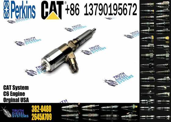New Diesel Fuel Injectors 282-0490 2645A709 382-0480 306-9380 2645A734 320-0680 for Caterpillar C6.6 Excavator Truck Engine
