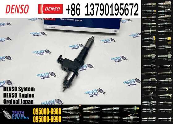 Excavator Diesel Fuel Engine Common Rail Injector 095000-6980 8-98011604-0 8-98011604-5