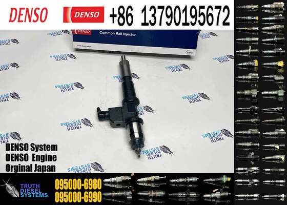 Excavator Diesel Fuel Engine Common Rail Injector 095000-6980 8-98011604-0 8-98011604-5