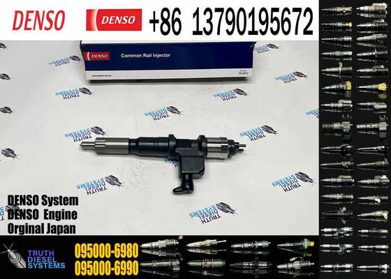 Excavator Diesel Fuel Engine Common Rail Injector 095000-6980 8-98011604-0 8-98011604-5