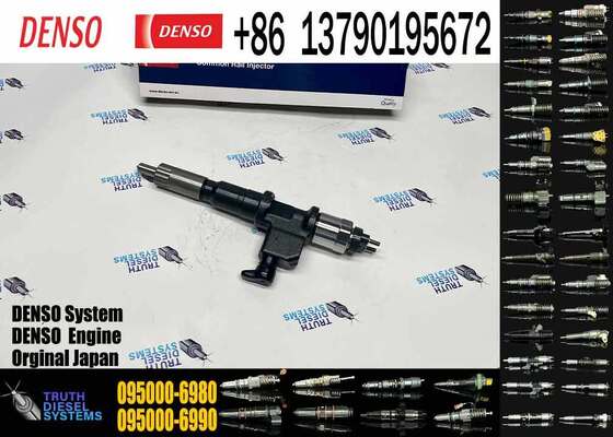 Excavator Diesel Fuel Engine Common Rail Injector 095000-6980 8-98011604-0 8-98011604-5