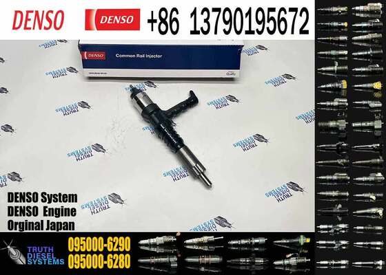 095000-6290 Fuel Injector 6219-11-3100 6219113100 for Komatsu SAA6D170E-5A 17L 6-Cylinder Common Rail Diesel Engine 095000-6280