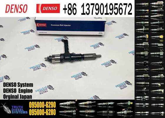 095000-6290 Fuel Injector 6219-11-3100 6219113100 for Komatsu SAA6D170E-5A 17L 6-Cylinder Common Rail Diesel Engine 095000-6280