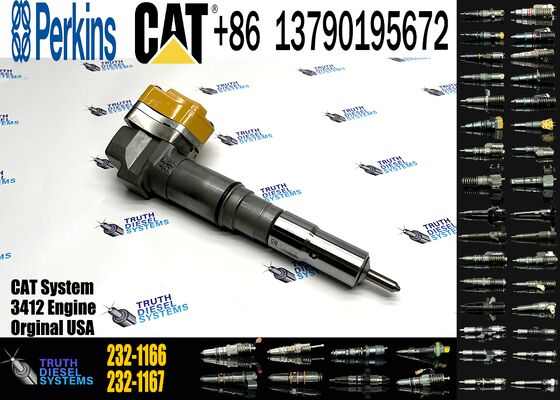 New Diesel Common Rail Fuel Injector 204-2467 232-1166 232-1167 20R-5392 232-1168 Steel Sprayer Excavator 3412 Truck Auto Parts
