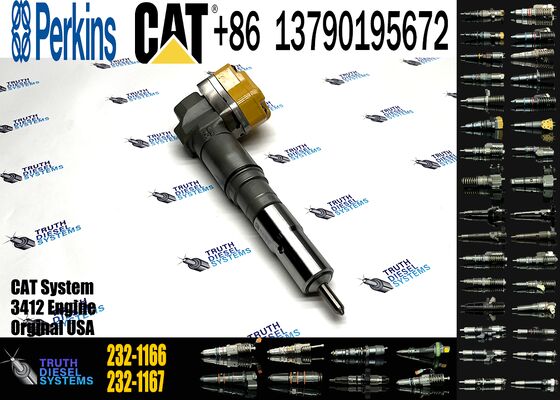 New Diesel Common Rail Fuel Injector 204-2467 232-1166 232-1167 20R-5392 232-1168 Steel Sprayer Excavator 3412 Truck Auto Parts