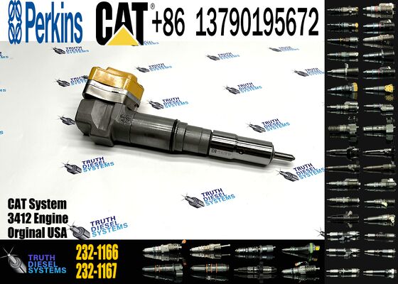 New Diesel Common Rail Fuel Injector 204-2467 232-1166 232-1167 20R-5392 232-1168 Steel Sprayer Excavator 3412 Truck Auto Parts