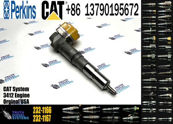 New Diesel Common Rail Fuel Injector 204-2467 232-1166 232-1167 20R-5392 232-1168 Steel Sprayer Excavator 3412 Truck Auto Parts